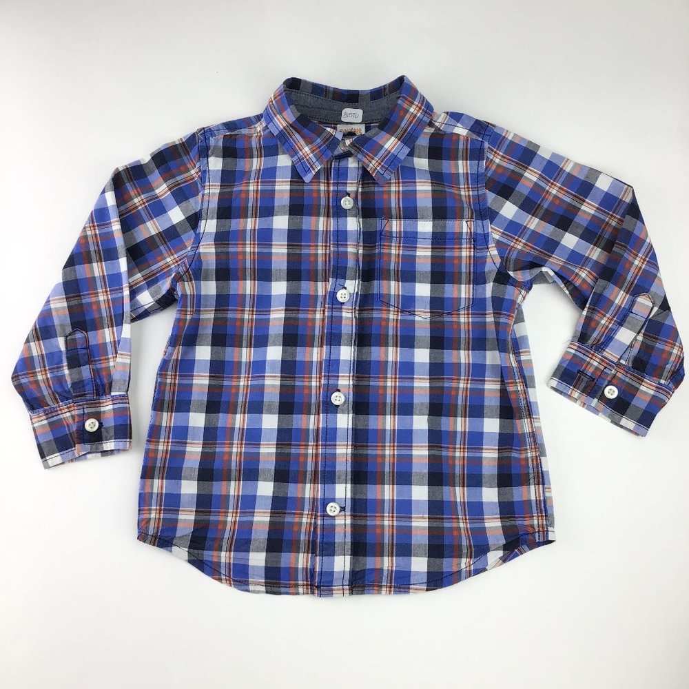 Boys Plaid Button Down Shirt Size 3T by Gymboree